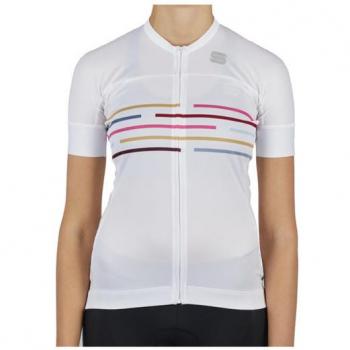 Maillot Sportful Vélodrome W de Manga Corta Blanco Multicolor Mujer - XL