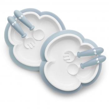 Plate with spoon and fork 2 sets
