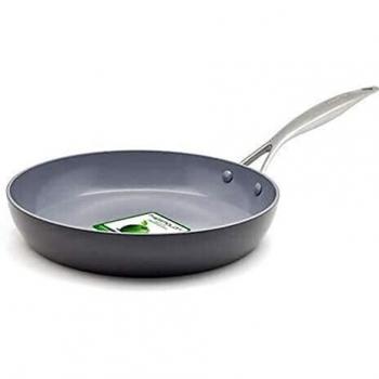 GreenPan Sartén Antiadherente de Aluminio Anodizado, Apto para Todo Tipo de Cocinas, Inducción, Horno y Lavavajillas, 26 cm, Gris