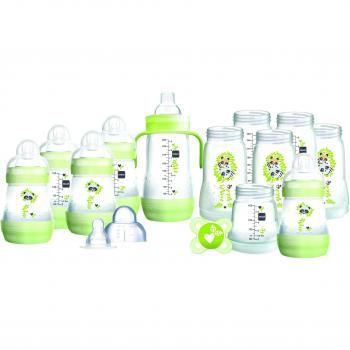 Set de Biberones Anticólicos MAM Easy Start Autoclavables - Incluye Componentes para 6 Biberones y Chupete Original MAM 0-2 Meses - Regalo Esencial para Recién N