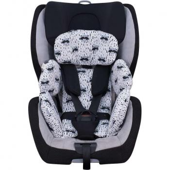 Funda para cojín reductor de silla de coche Jyoko Racoon Town compatible con Recaro Zero Talla 1