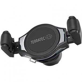 Cargador Inductivo ChargeAir Car 2000 mA Qi con Soporte para Smartphone, Negro y Acero Inoxidable
