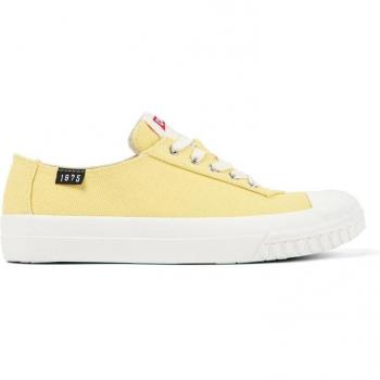 Zapatillas Camper de lona amarilla con cordones