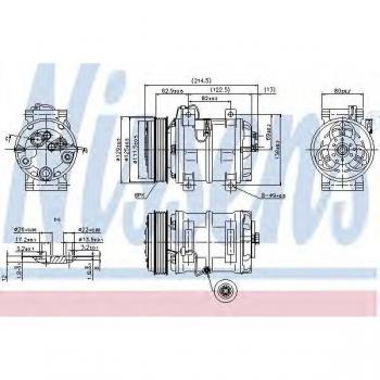 Compresor de aire acondicionado NISSENS 89317