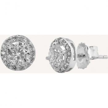 Pendientes Essentials de plata con circonitas Vidal & Vidal P2102B