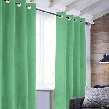 Cortina de ante 100% Poliéster Verde Claro 140x250 cm