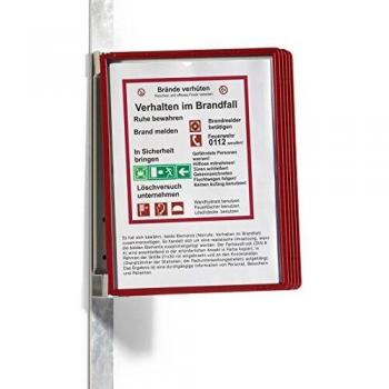 Sistema de Paneles de Visualización Magnéticos VARIO® WALL 5, Rojo, con 5 Marcos A4