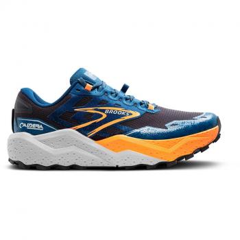 Brooks - Zapatillas de trail running de hombre Caldera 7, color azul naranja gris oscuro, talla 40.5