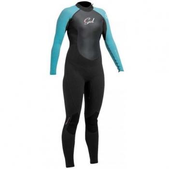 2016 Gul Response Girls 3/2mm Junior Steamer Wetsuit in Black/Turquoise RE1323 Junior Sizes - T3