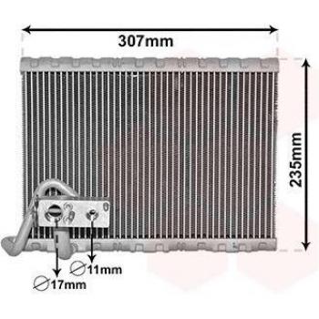 Evaporador de aire acondicionado VAN WEZEL 4000V401