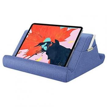 MoKo Soporte de Almohada para Tableta, Pad Multi-ángulo Suave y Portátil de Lectura Holder Compatible con iPad 8ª 10.2 , iPad Air 4ª 10.9 iPad 10.2 , iPad Air 3 2, iPad Pro 11 /10.5/9.7 - Denim Azul