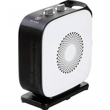 Calefactor Eléctrico Interior Domo DO7348H 1500 W con Ventilador Negro y Blanco