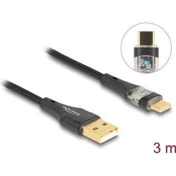 Cable de Sincronización y Carga USB-A a USB-C, 60 W, Textil, 3 m