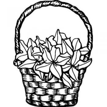 INDIGOS UG Etiqueta de la Pared d85 Cesta de la Flor Bonita 40x29 cm