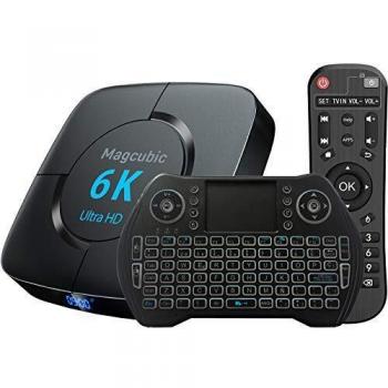 TV Box Android 11.0 4GB 64GB Decodificador Smart TV Box Amlogic S905W2 USB 3.0 2.0 1080P Ultra HD 4K HDR H.265 AV1 WiFi 2.4G 5.8GHz BT 5.0 con Mini Teclado Inalámbrico Retroiluminado