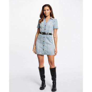 Vestido Vaquero Corto Ajustado Morgan Rogla Azul 36