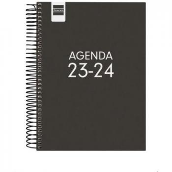 Agenda escolar 2023-2024 4º Cool Negro con Diseño Moderno