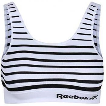 Reebok Kira Top sin Costuras, Mujer, Rayas Negras/Blancas, Extra-Small