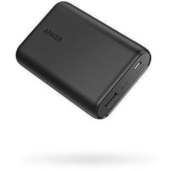 Anker PowerCore 10000 mAh - Batería externa Power Bank, cargador portátil pequeño y ligero, batería externa compacta con tecnología de carga rápida para iPhone, Samsung Galaxy y más