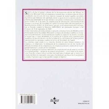 Manual de Derecho Mercantil: Vol. I. Introducción y estatuto del empresario. Derecho de la competencia y de la propiedad industrial. Derecho de ... Biblioteca Universitaria De Editorial Tecnos)