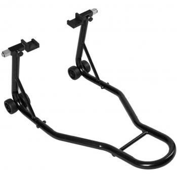 Caballete Trasero Moto Acero Inoxidable para Rueda Trasera Motocicleta Soporte Portátil y Móvil Negro