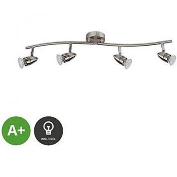 Foco de Techo ELC Kalean LED Níquel, 4 Luces