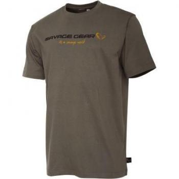 Camiseta Savage Gear SG4 Logo XL Verde Loden