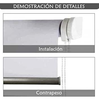HOME MERCURY - Estor Enrollable translúcido Liso