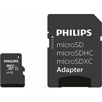 Philips Micro SD C10 - Tarjeta de Memoria SDXC de 64 GB