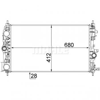 Radiador de refrigeración del motor MAHLE ORIGINAL CR 1782 000S para OPEL y VAUXHALL