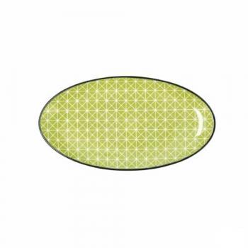 Bandeja de Aperitivos Ovalada Quid Pippa de Cerámica Multicolor (21 cm) - 8 Unidades