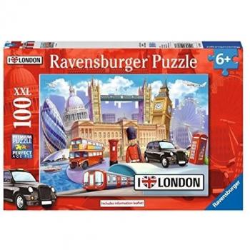 Ravensburger 10607 - Puzzle de 100 piezas, diseño I love London XXL , color/modelo surtido