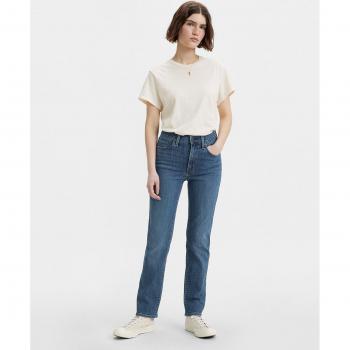 Jeans Levi's 724™ para mujer, corte recto de tiro alto, azul, casual, algodón, denim