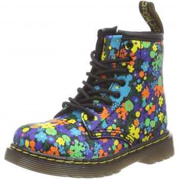 Dr. Martens BROOKLEE Wanderflora - Náuticos de piel niña, color negro, talla 27