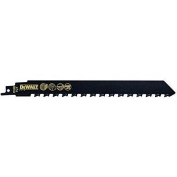 DeWalt DT2420-QZ - Hoja de sierra sable bi-metal, longitud: 240mm, paso de diente: 12.7mm, hoja de carburo de tungsteno para corte de hormigón celular, ladrillo rojo y fibrocemento hasta 150mm
