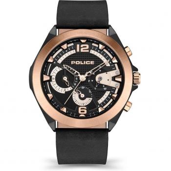 Police Zenith Men's Watch 46mm Black Leather 3ATM