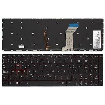 Teclado Gaming Retroiluminado Compatible con Lenovo Ideapad Y700-15 Negro Sin Estructura