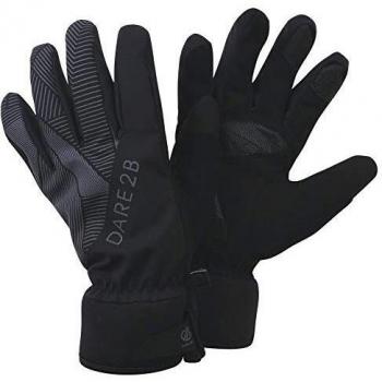 Dare 2b Lightsome Ergonomic Gel Grip Reflective Cycle Guante, Hombre, Negro, S/M