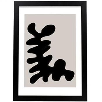 Lámina Artística Decorativa Moderna Abstracta Negra A3 Sin Marco