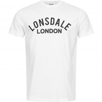 Camiseta de Manga Corta Lonsdale Bradfield Blanca para Hombre, Talla L