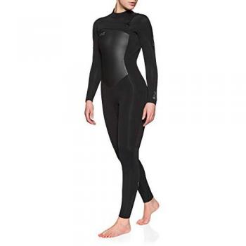 Traje de Neopreno O'Neill Epic 5/4mm Chest Zip Full para Mujer - Negro, con cremalleras en el pecho, GBS (costuras pegadas y selladas), zonas de paleta sin costuras,