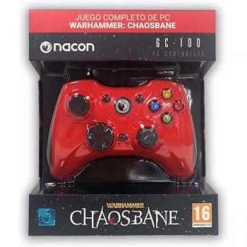 Nacon - Mando de Gaming GC-100 rojo + Videojuego Warhammer Chaosbane