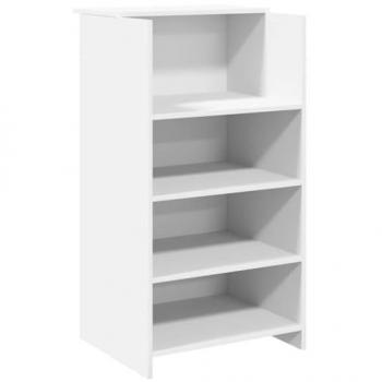 White Reception Desk 55x50x103.5 cm Modern Engineered Wood