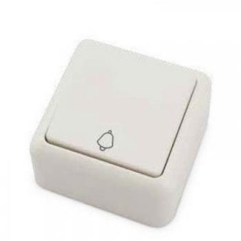 Pulsador superficie campana Blanco 60x60x30mm 10A250V GSC 0201025