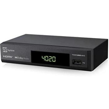Decodificador Combo TDT/Satélite TS4020 H.265 Full HD con HDMI/USB, Pantalla y HDR10 - Negro