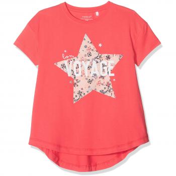 NAME IT Nkfkara SS Top, Camiseta para Niñas, Rojo