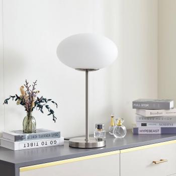 Lindby Sonika lámpara de mesa moderna de 53 cm en gris hecha de metal para salón y comedor, con 1 bombilla E27