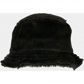 Flexfit Unisex Black Faux Fur Bucket Hat