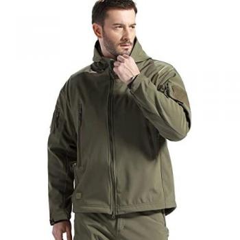 FREE SOLDIER Grüne, Taktische Jacke Herren Al Aire Libre Softshelljacken Hombre, Verde