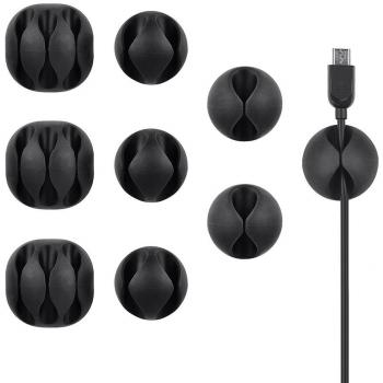 Avantree Pack de 9 Clips Duraderos para Cable, Sostiene y Esconde los Cables en la Mesa, Organiza y Gestiona los Cables de alimentación de la TV, PC, Portátil